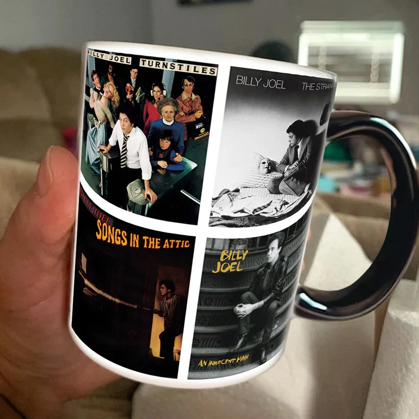 Billy Joel Album Cover Retro Ceramic Mug Gift for Music Lovers GradoCreations