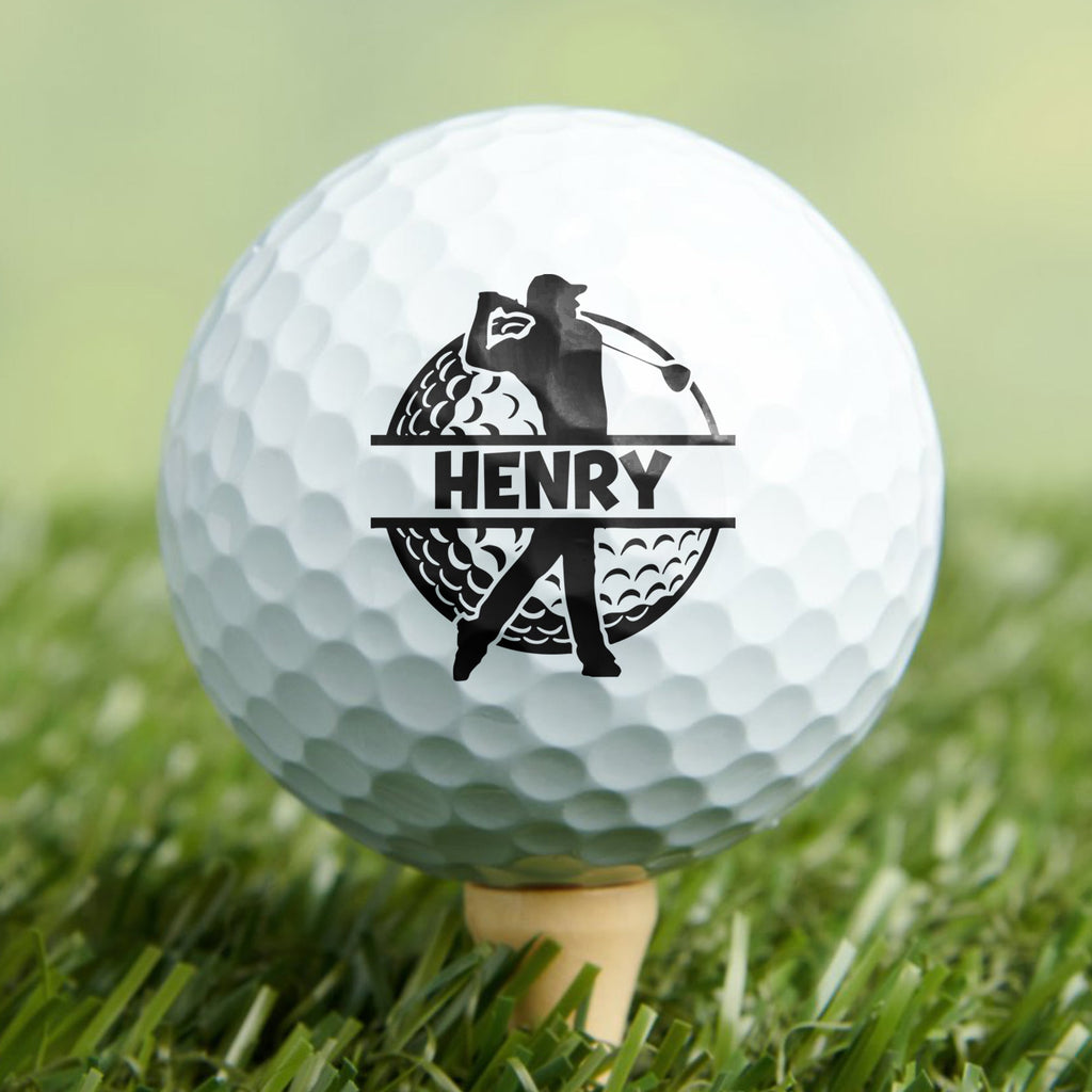 Personalized Golf Ball Custom Gift for Dad Husband Funny HN590 - Golf Ball GradoCreations