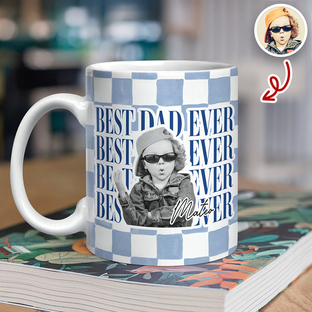Personalized Vintage Photo Mug Custom Gift for Parents HN590 - edge to edge mug GradoCreations