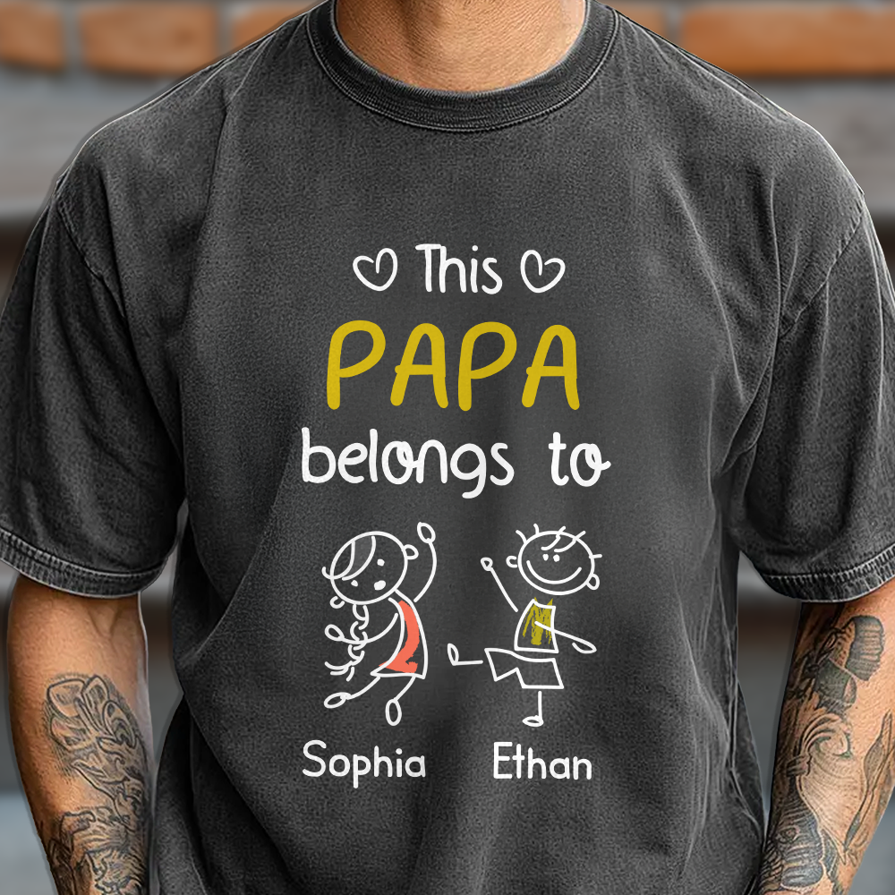 Personalized Comfort Shirt for Dad with Custom Family Design Comfort Shirt GradoCreations