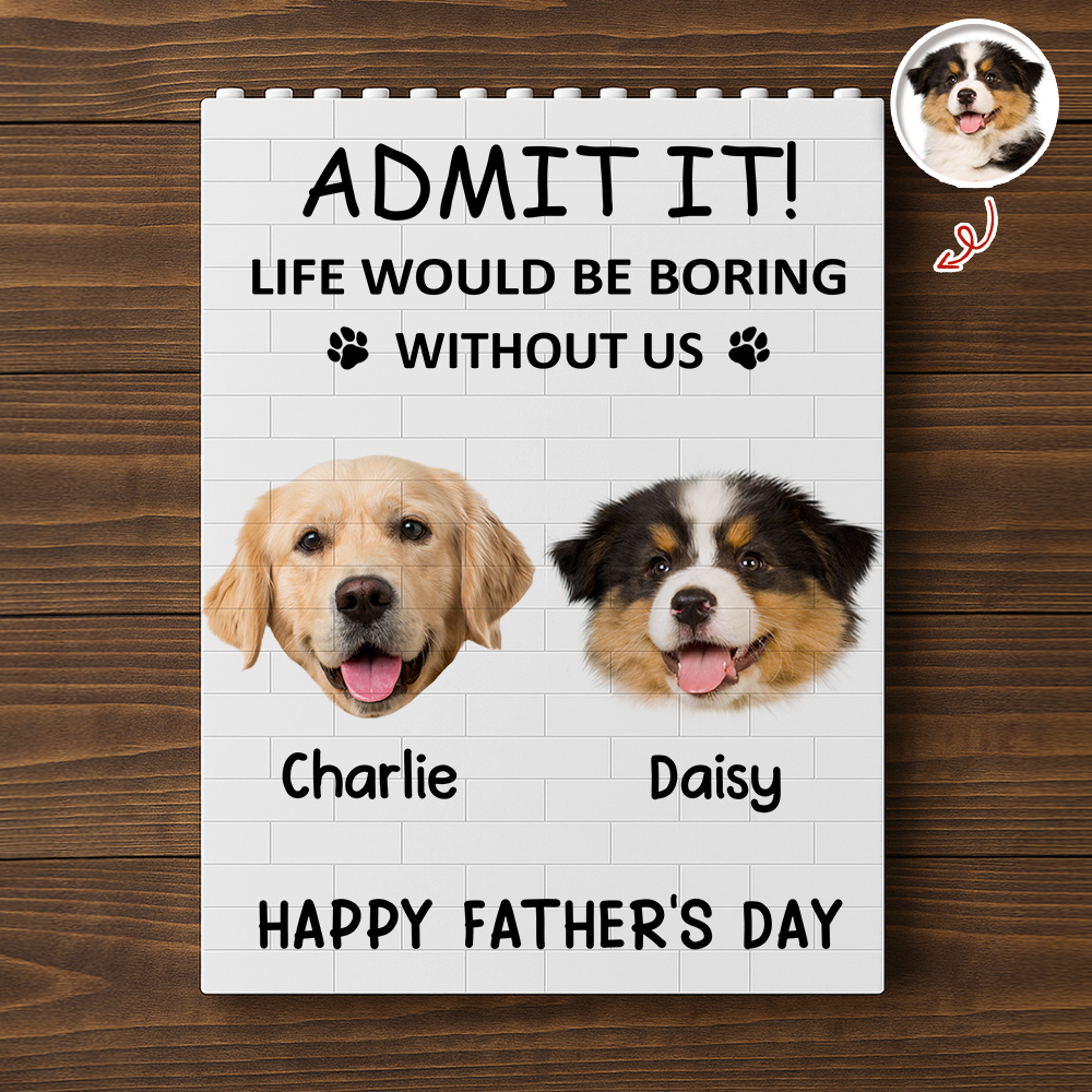 Personalized Photo Building Blocks Unique Gift for Dog/Cat Lovers HN590 - Building Blocks GradoCreations