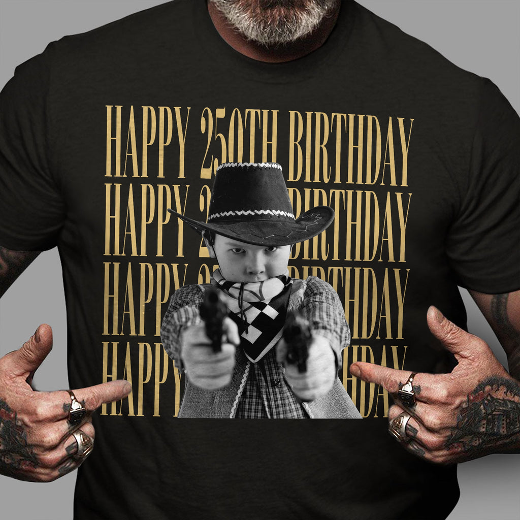 Custom Photo Vintage Comfort Shirt 250th Birthday Gift for Dad Comfort Shirt Back GradoCreations