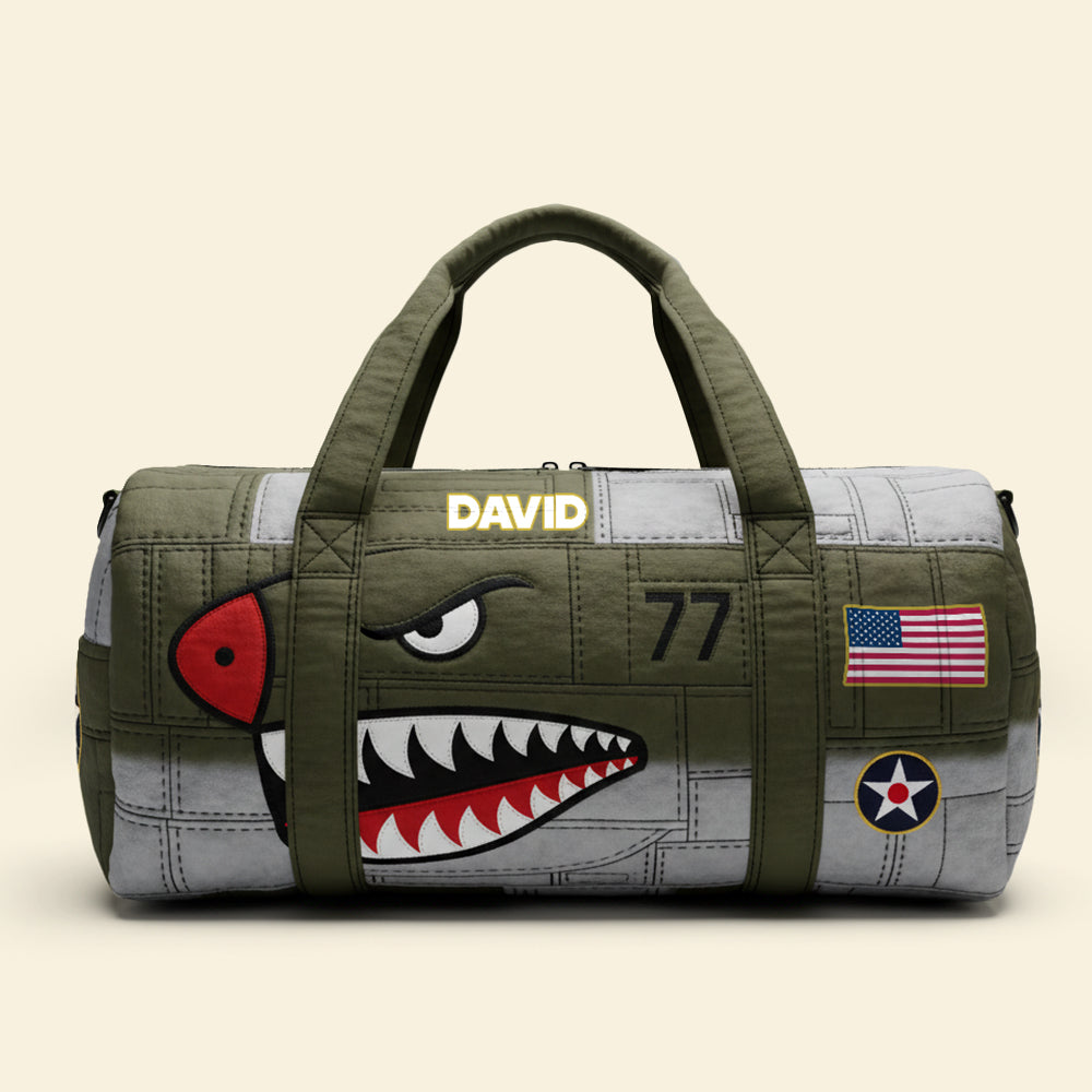 Personalized Quilted Duffle Bag Military Aviation Gift for Him Quilted Duffle Bag GradoCreations