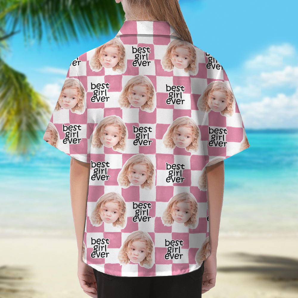 Personalized Kids Hawaiian Shirt Custom Photo Gift for 4th of July HN590 - Kid Hawai Shirt GradoCreations