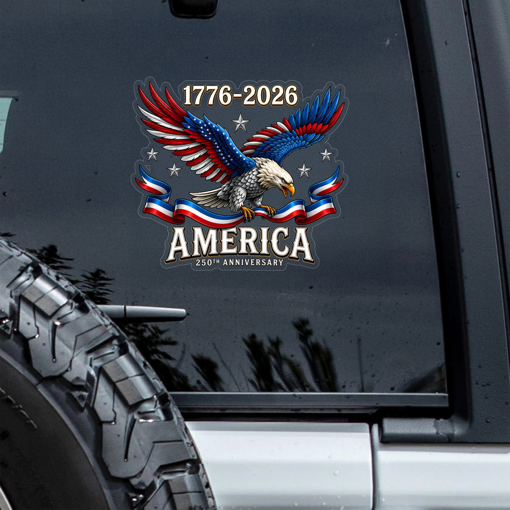 250th Anniversary American Eagle Decal Sticker for Car Decal Sticker GradoCreations