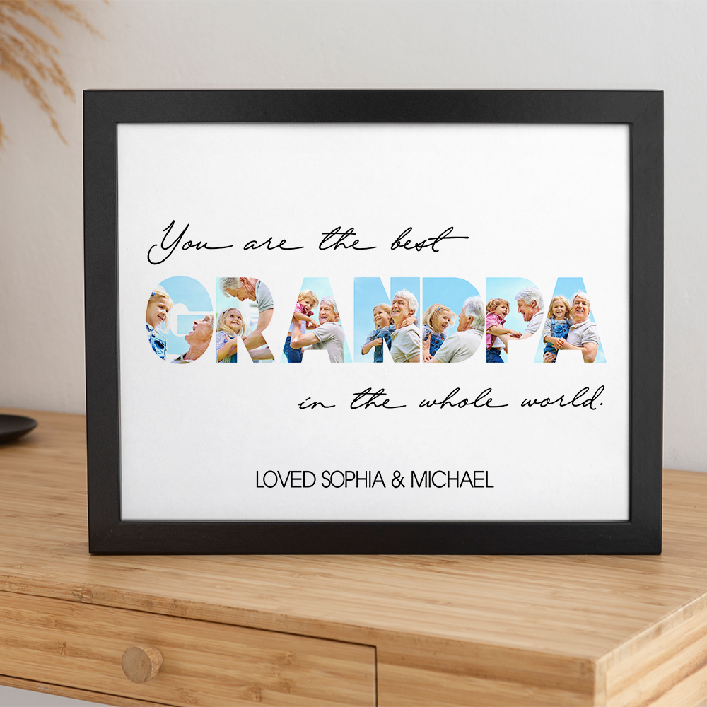 Personalized Photo Frame Custom Dad Picture Gift for Father's Day HN590 - Picture Frame GradoCreations