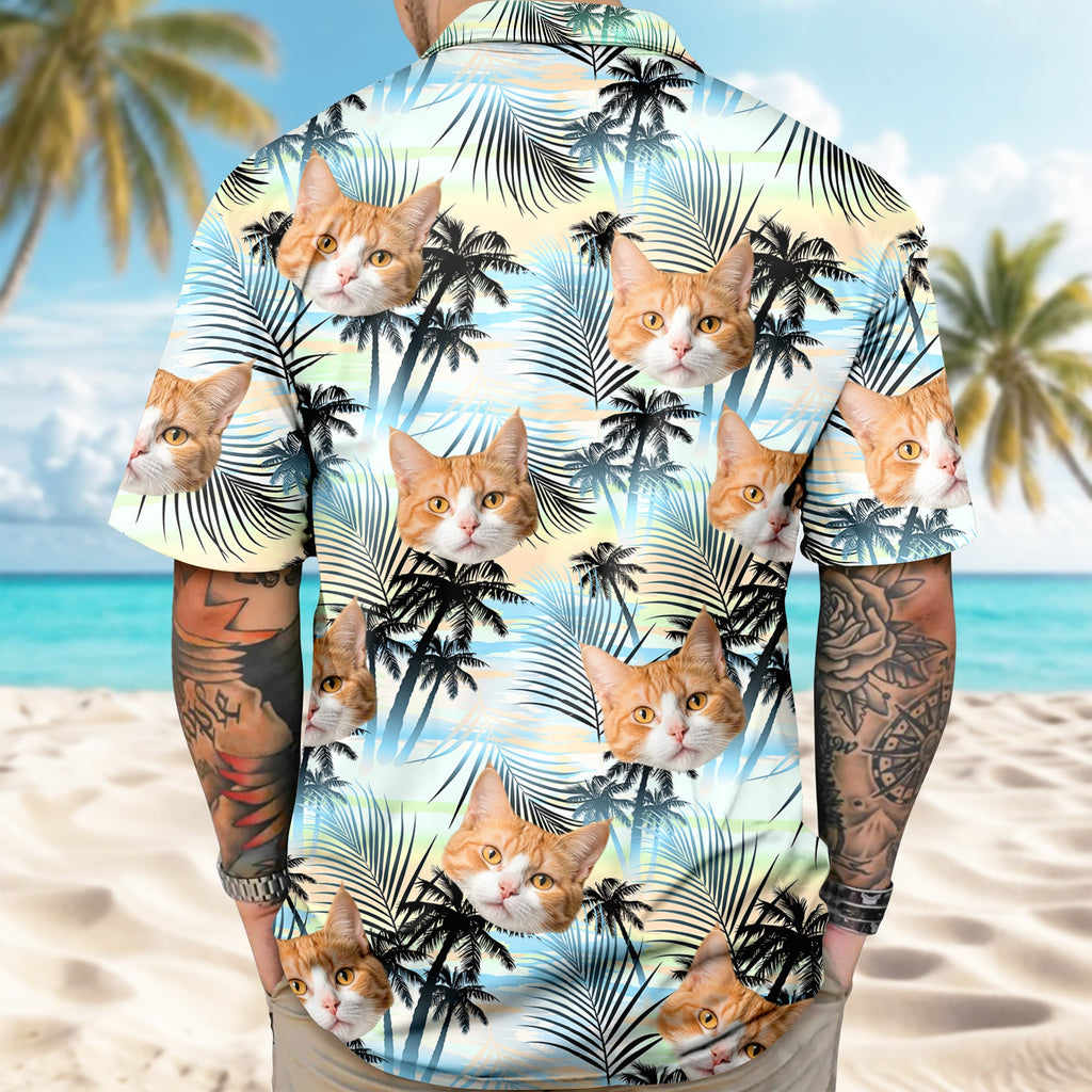 Personalized Hawaiian Shirt Custom Cat Photo Gift for Cat Lovers HN590 - AOP Hawai Shirt GradoCreations