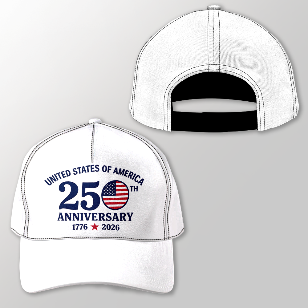 Personalized Patriotic USA AOP Cap Gift for Dad 250th Anniversary HN590 - AOP Cap GradoCreations