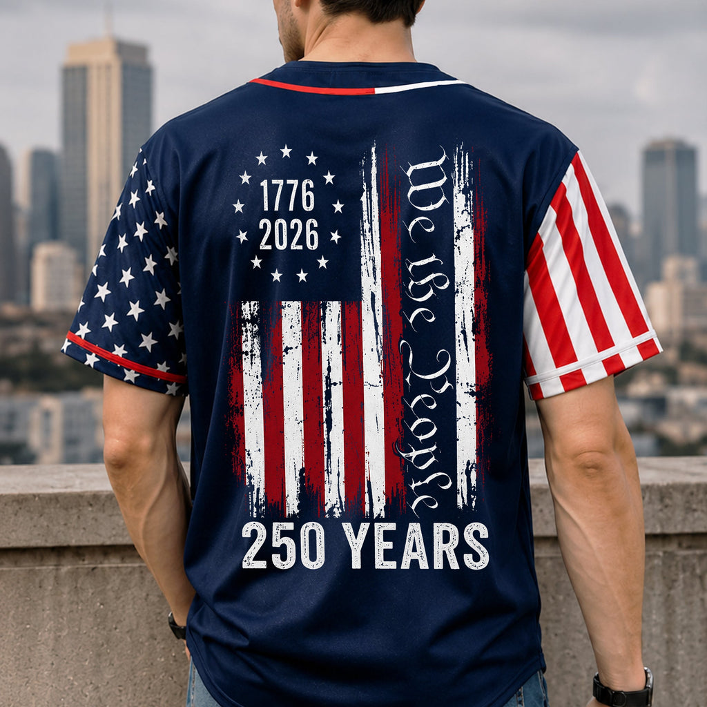 Personalized USA Baseball Jersey Shirt Custom Name Gift for 4th of July HN590 - Baseball Shirt GradoCreations