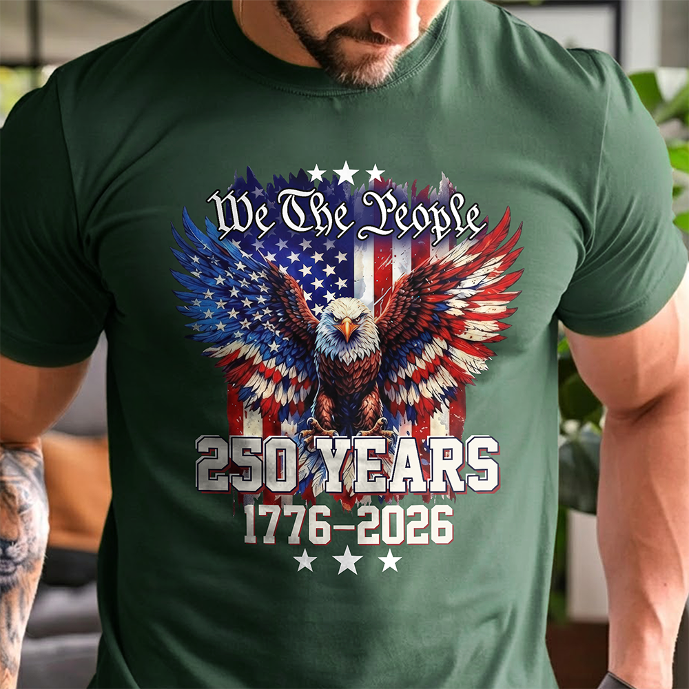 Personalized American Flag Comfort Shirt 250 Years Gift Comfort Shirt GradoCreations