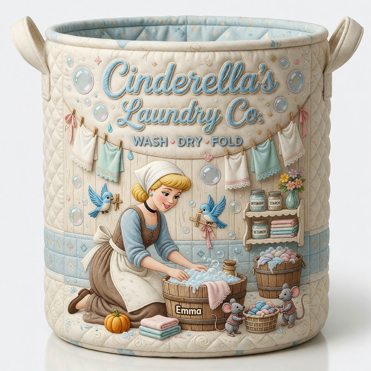 Personalized Quilted Laundry Basket for Kids & Family Gift | Movie Fans Quilted Laundry Basket GradoCreations