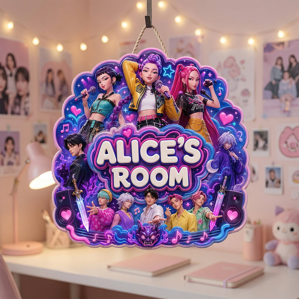 Personalized Fantasy Metal Sign for Kids' Room Decor Gift Metal Sign GradoCreations