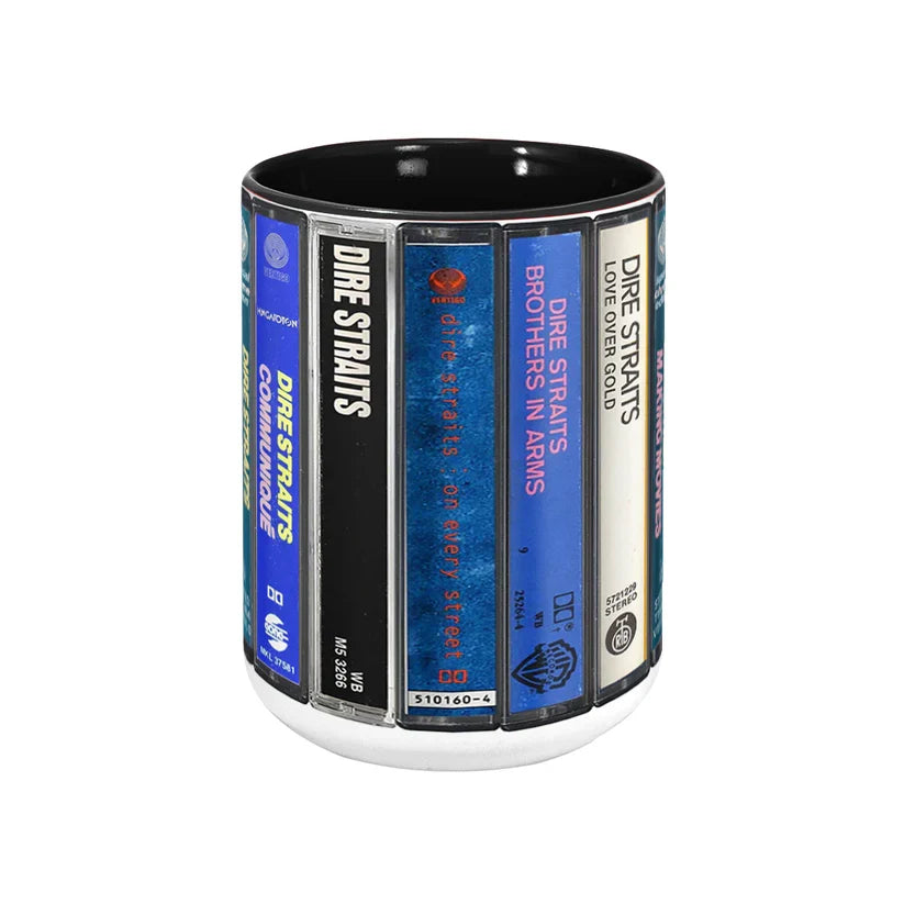 Retro Dire Straits Cassette Accent Mug Ceramic Drinkware Gift GradoCreations