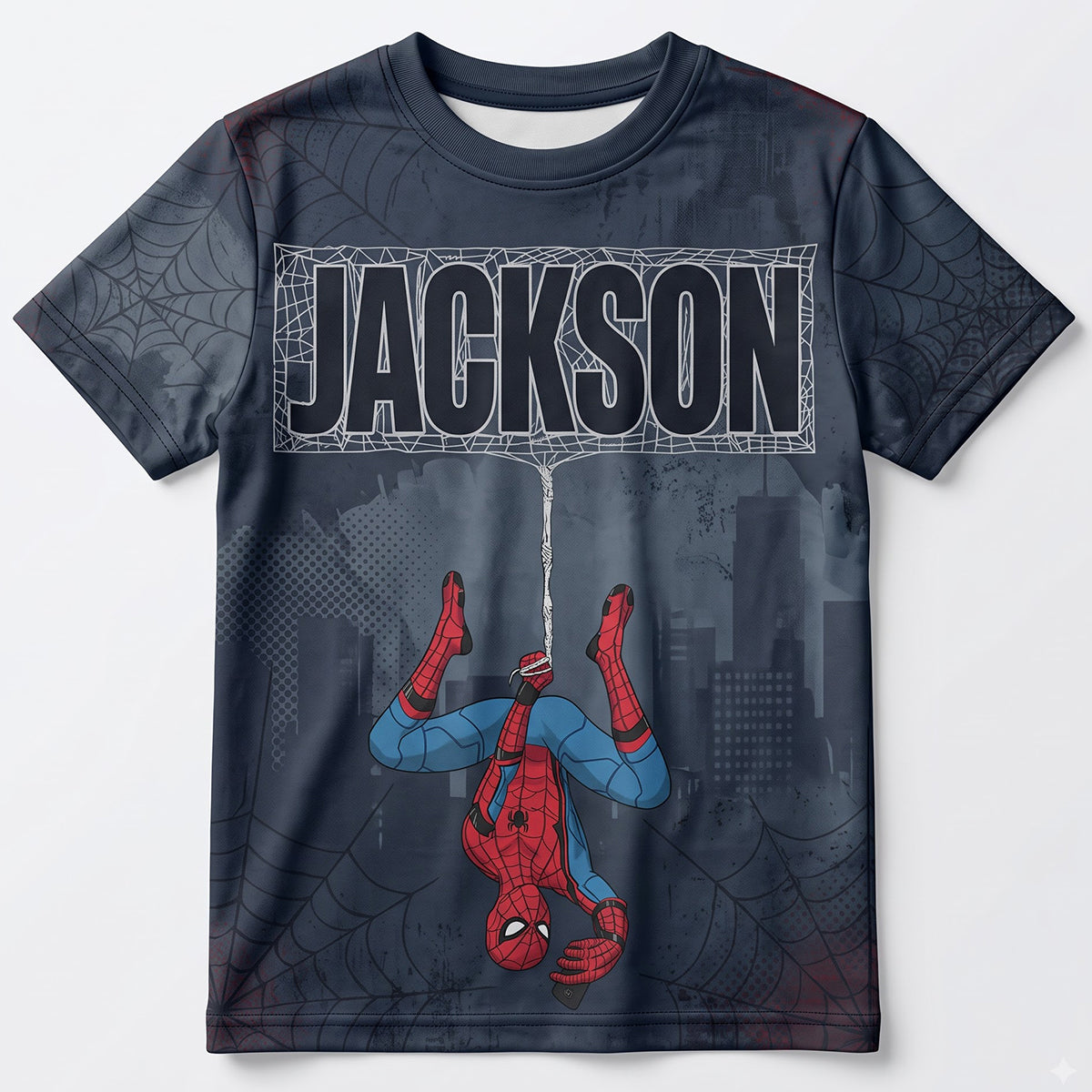 Personalized Spider-Man 3D T-Shirt Custom Name Gift for Him AOP Tshirt GradoCreations