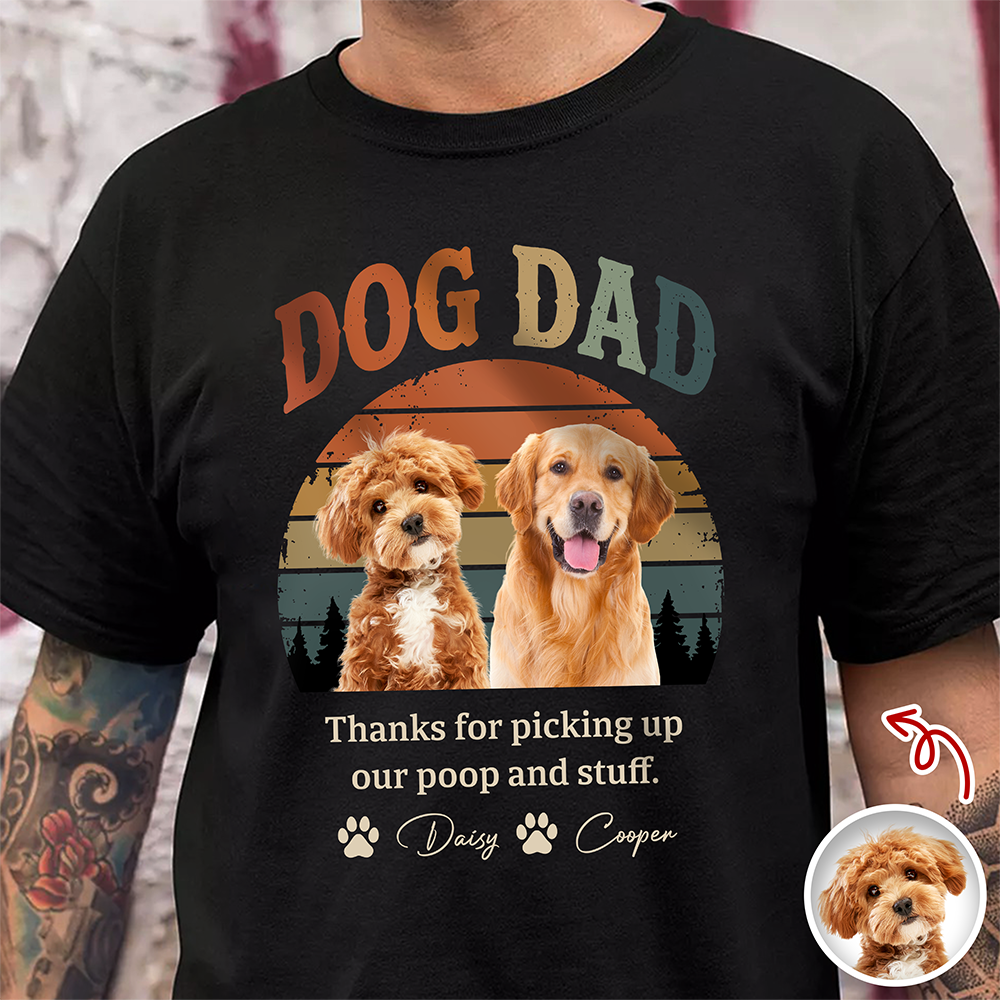 Custom Dog Dad Vintage Shirt Gift for Dog Lovers HN590 - Tshirt GradoCreations