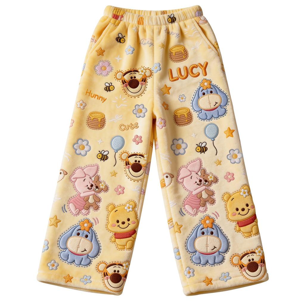 Personalized Pajama Pants with Honey Bear for Movie Fans - Anniversary Gift