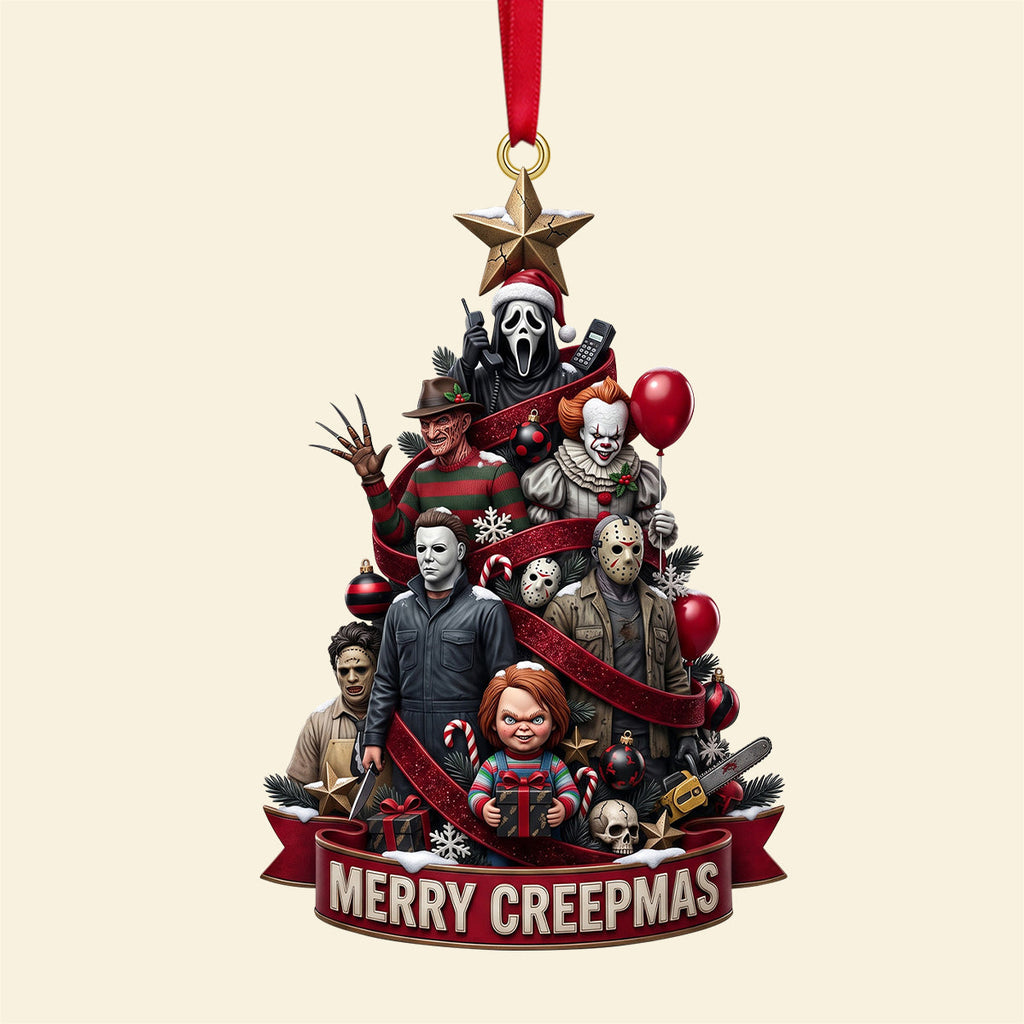 Personalized Acrylic Horror Ornament Merry Creepmas Gift for Him Ornament GradoCreations