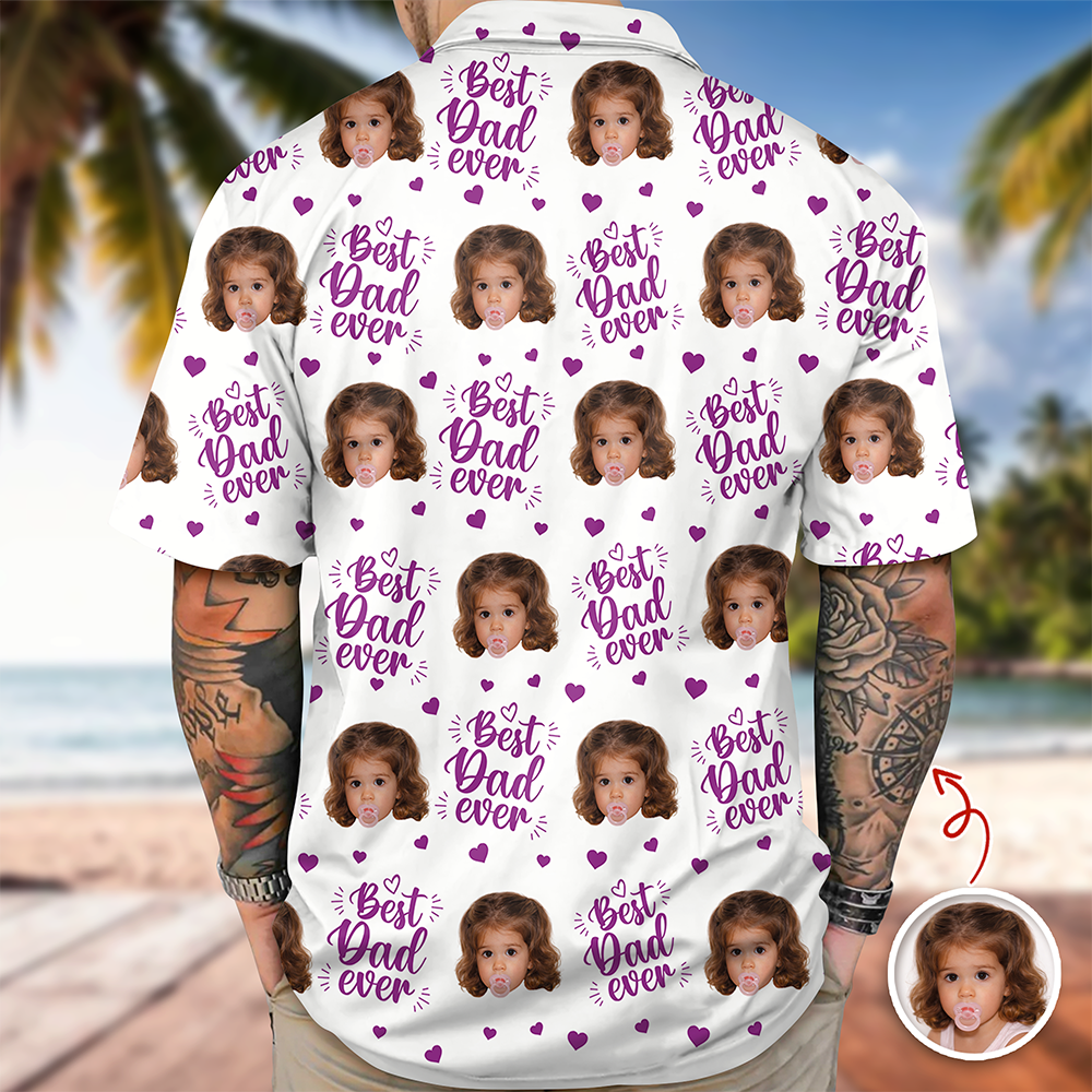 Personalized Hawaii Shirt Custom Photo Gift for Dad HN590 - AOP Hawai Shirt GradoCreations