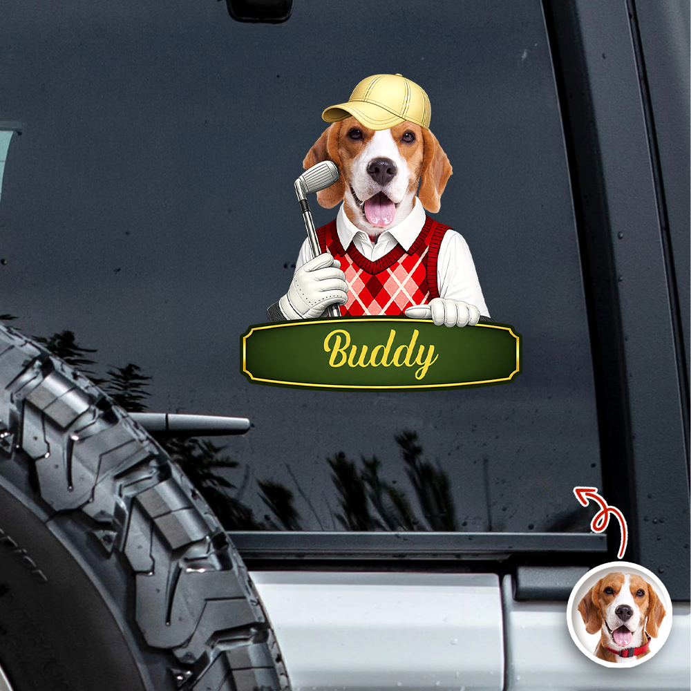 Personalized Dog Cat Photo Car Window Decal Sticker Gift for Dad Decal Sticker GradoCreations