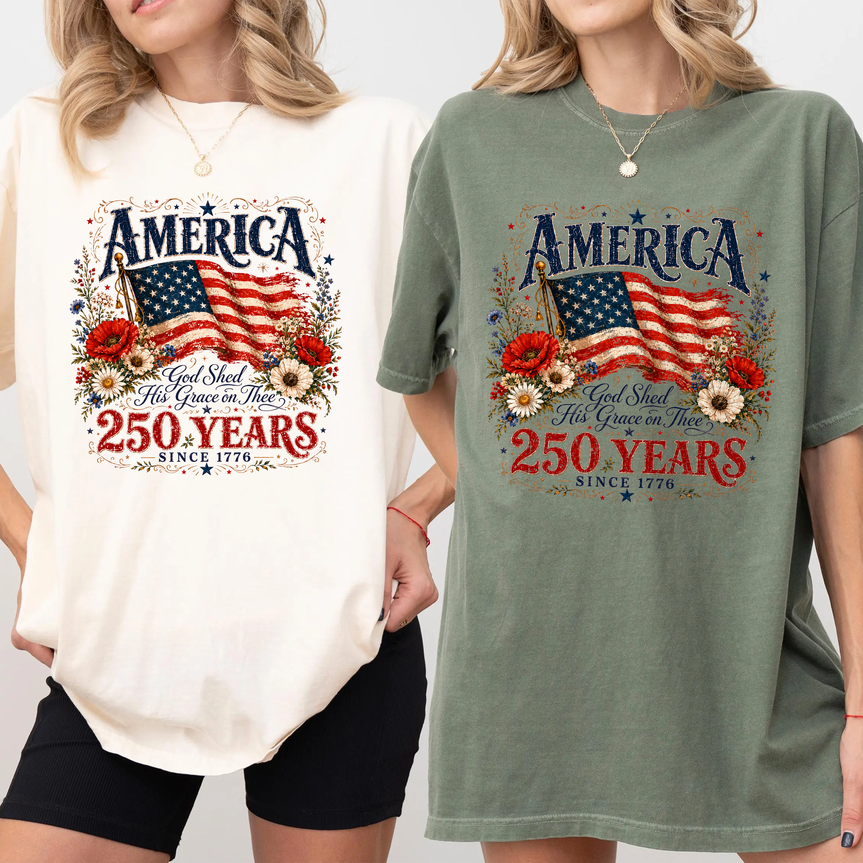 Personalized Comfort Shirt 250th USA Anniversary Gift Comfort Shirt GradoCreations