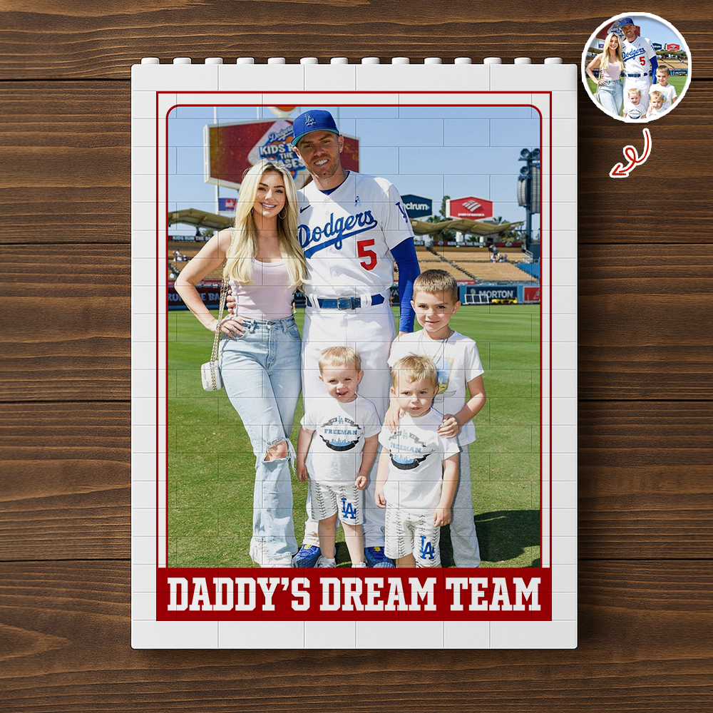 Custom Family Photo Building Block Set Personalized Gift HN590 - Building Blocks GradoCreations