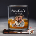 Personalized Photo Whiskey Glass Custom Gift for Dad HN590 - Print Rock Glass GradoCreations
