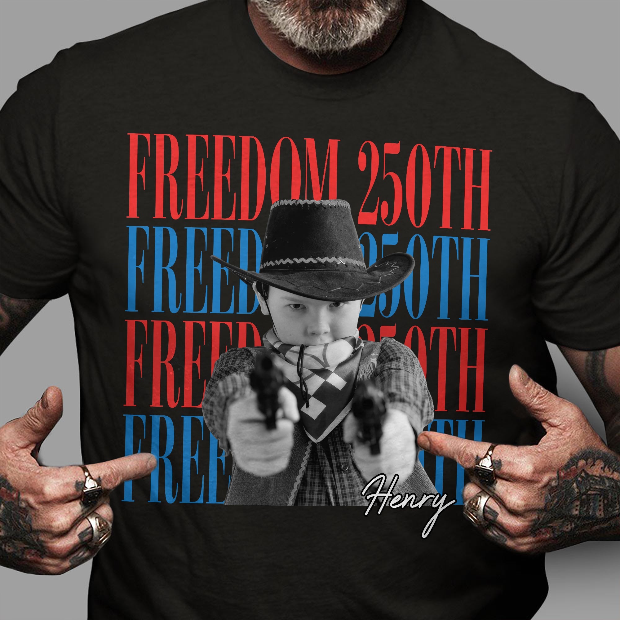 Custom Photo Comfort Shirt Personalized 250th Freedom Gift Comfort Shirt GradoCreations