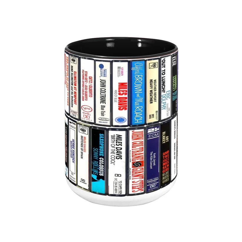 Jazz Cassette Accent Mug Retro Gift for Music Lovers GradoCreations