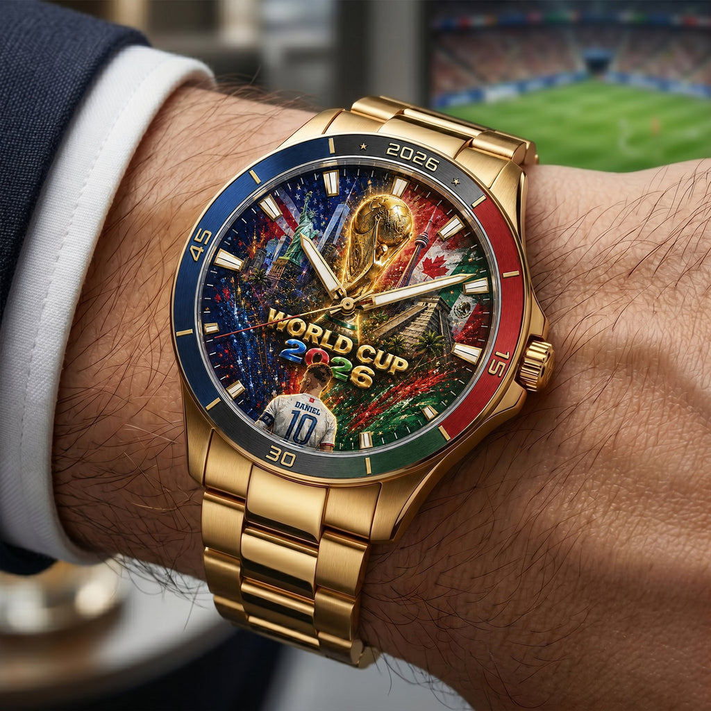 Personalized Men's Watch World Cup 2026 Gift for Him