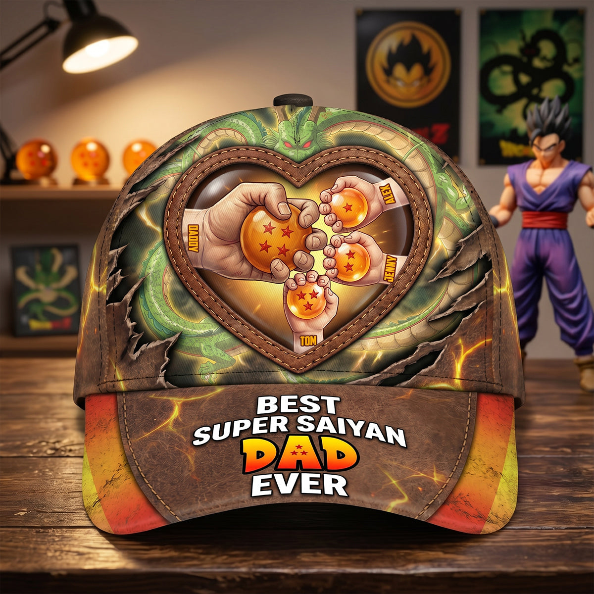 Personalized Classic Cap Best Super Saiyan Dad Gift for Him