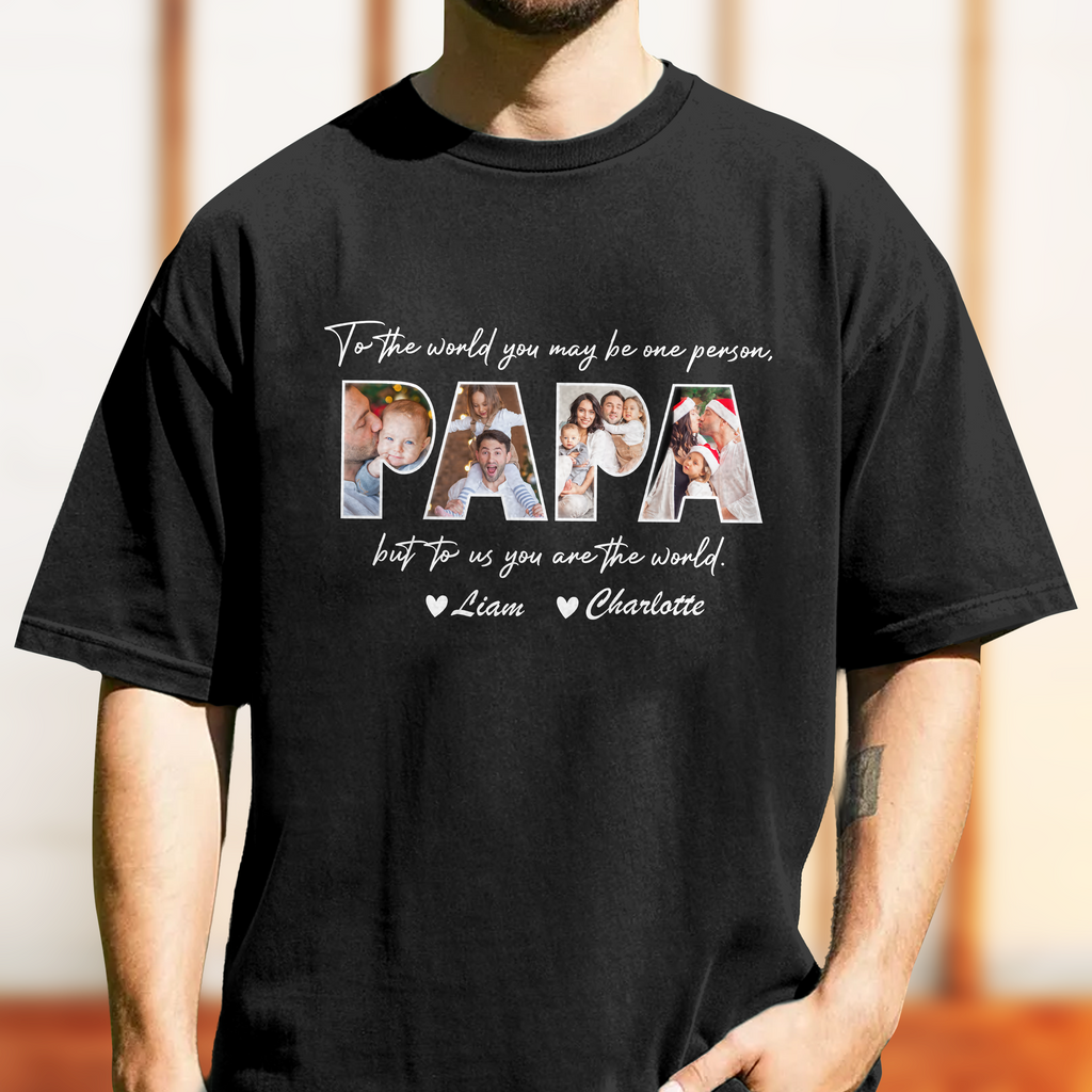 Custom Photo Comfort Shirt Gift for Dad Father's Day Comfort Shirt GradoCreations