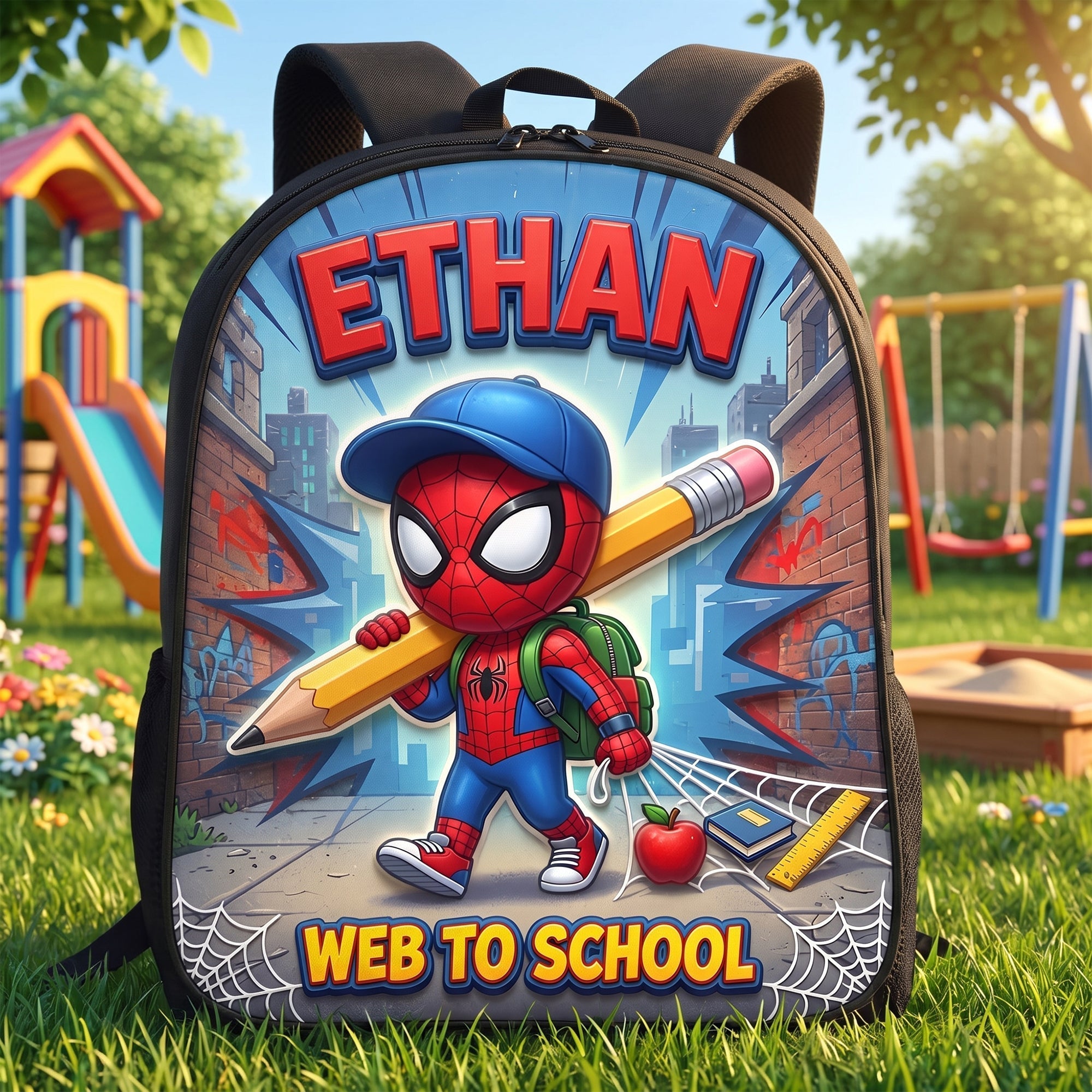 Personalized Spiderman Backpack Custom Name Gift for Kids School Backpack GradoCreations