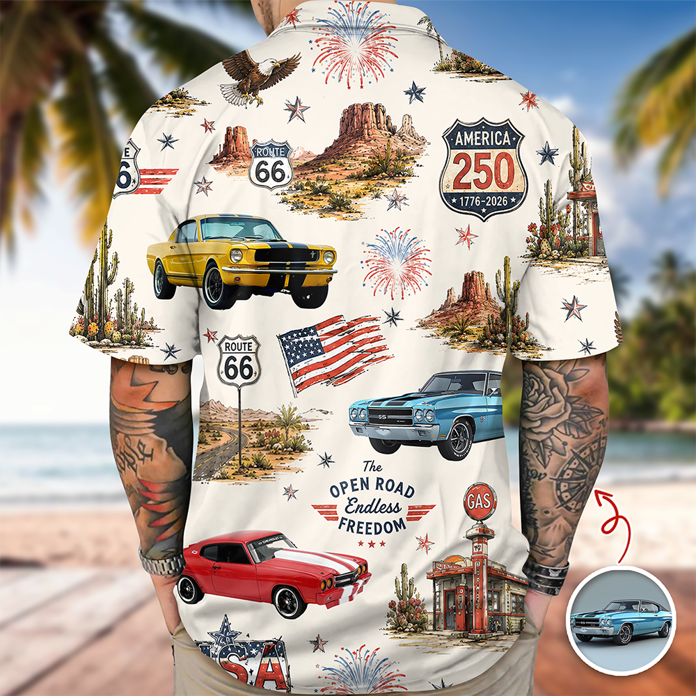 Custom Vintage Car Aloha Shirt Personalized Gift for Dad HN590 - AOP Hawai Shirt GradoCreations