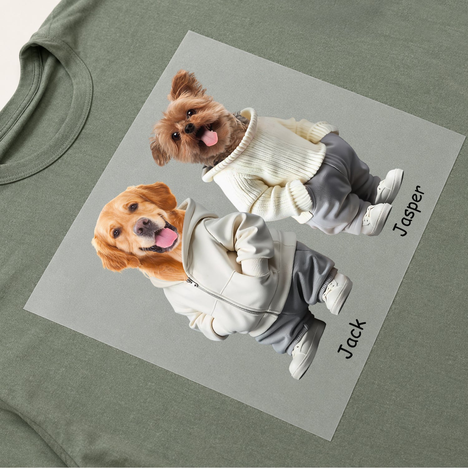 Personalized Dog Cat Photo DTF Transfer Gift for Dad HN590 - DTF Transfer different design GradoCreations