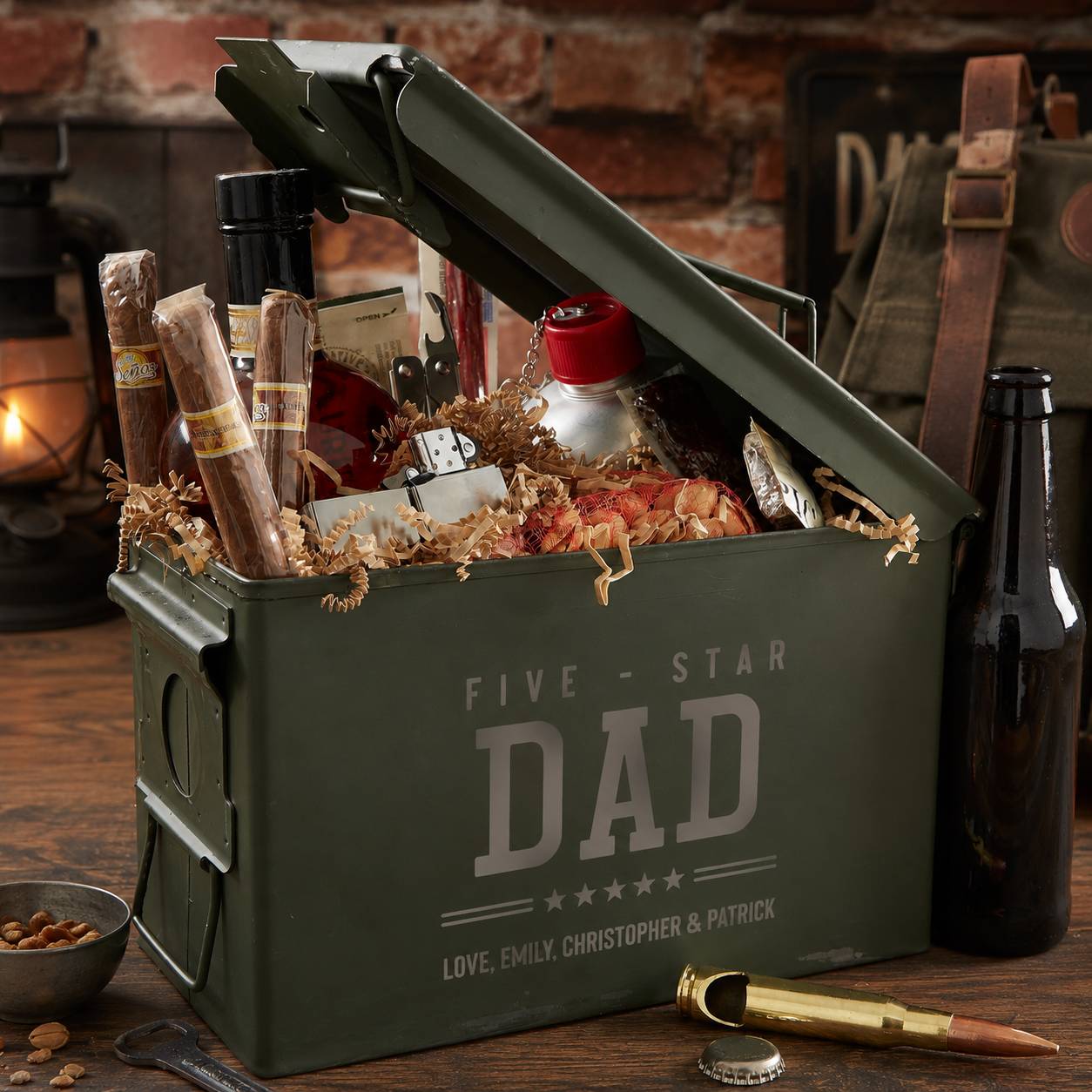 Personalized Military-Style Ammo Box Gift for Dad's Day HN590 - Ammo Box BCF fix GradoCreations