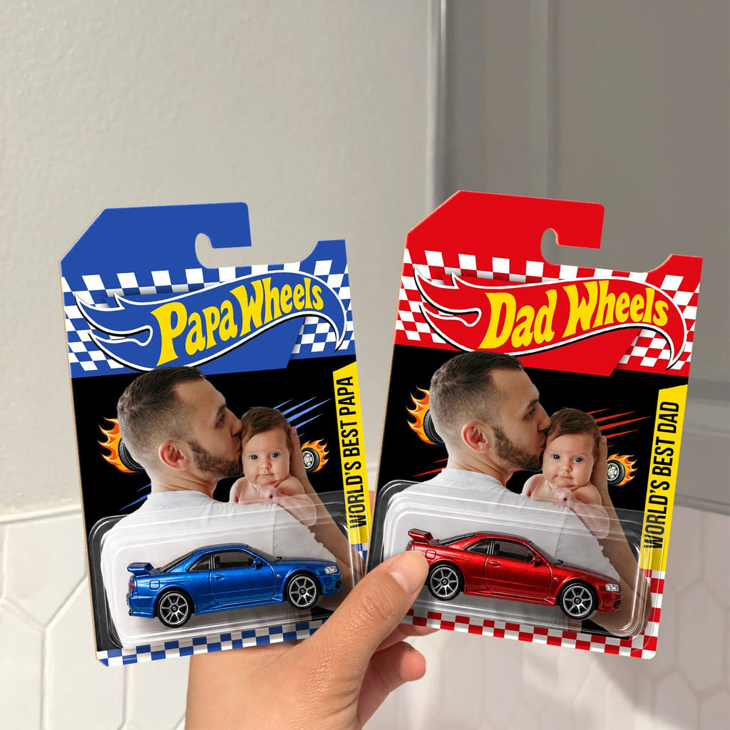 Personalized Photo Hot Wheels Gift for Dad Father's Day HN590 - Hot Wheels GradoCreations