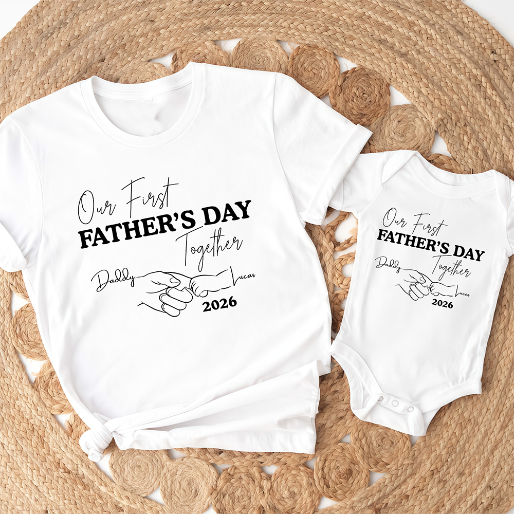 Personalized Matching Father & Child T-Shirt Set Gift HN590 - Tshirt GradoCreations