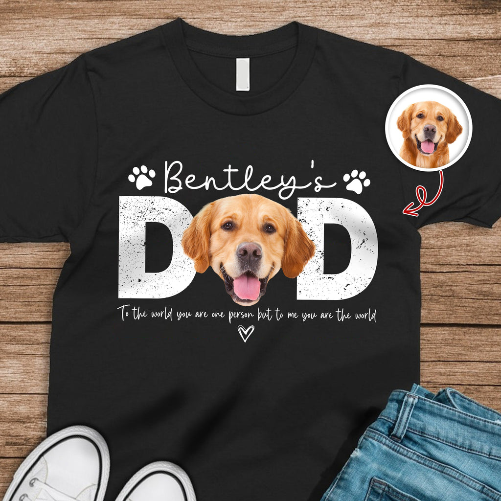 Personalized Dog Dad T-Shirt Custom Photo Gift for Father's Day HN590 - Tshirt GradoCreations