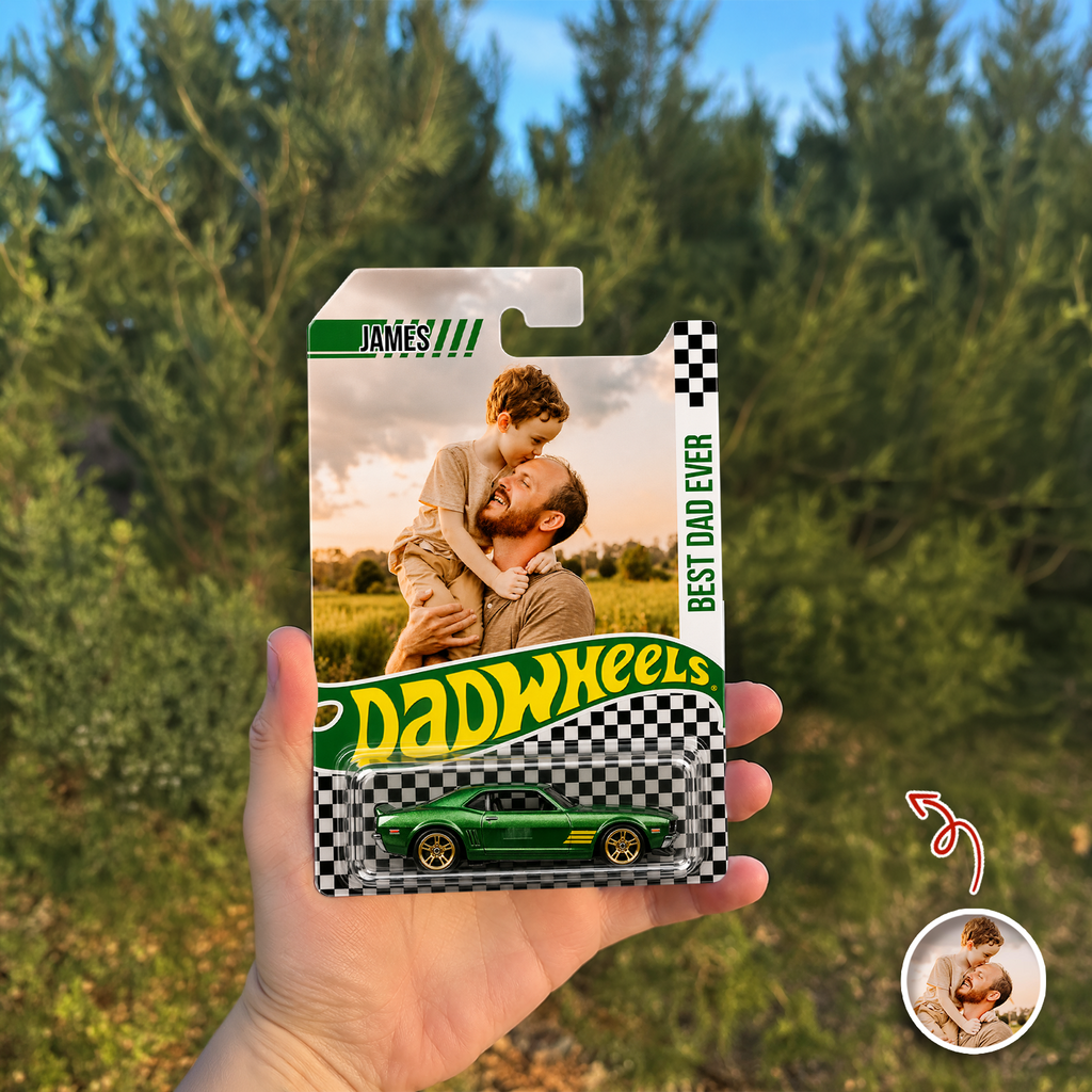 Personalized Photo Hot Wheels Car Gift for Dad Father's Day HN590 - Hot Wheels GradoCreations