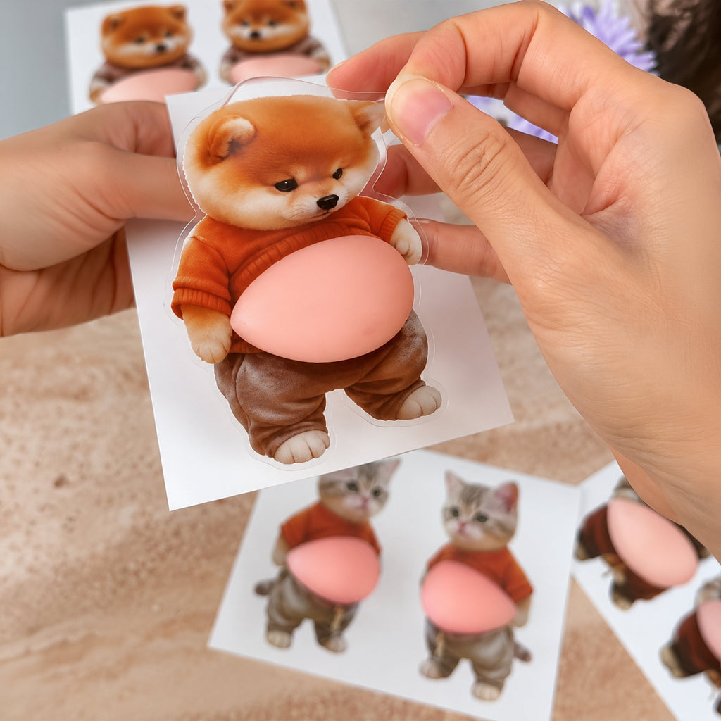 Personalized Photo Squishy Stickers Custom Pet Gift for Dog Mom Squishy Stickers Fix GradoCreations