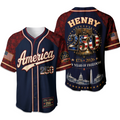 Personalized 250 Years of Freedom Baseball Jersey Custom Name Gift Jersey Baseball Shirt GradoCreations