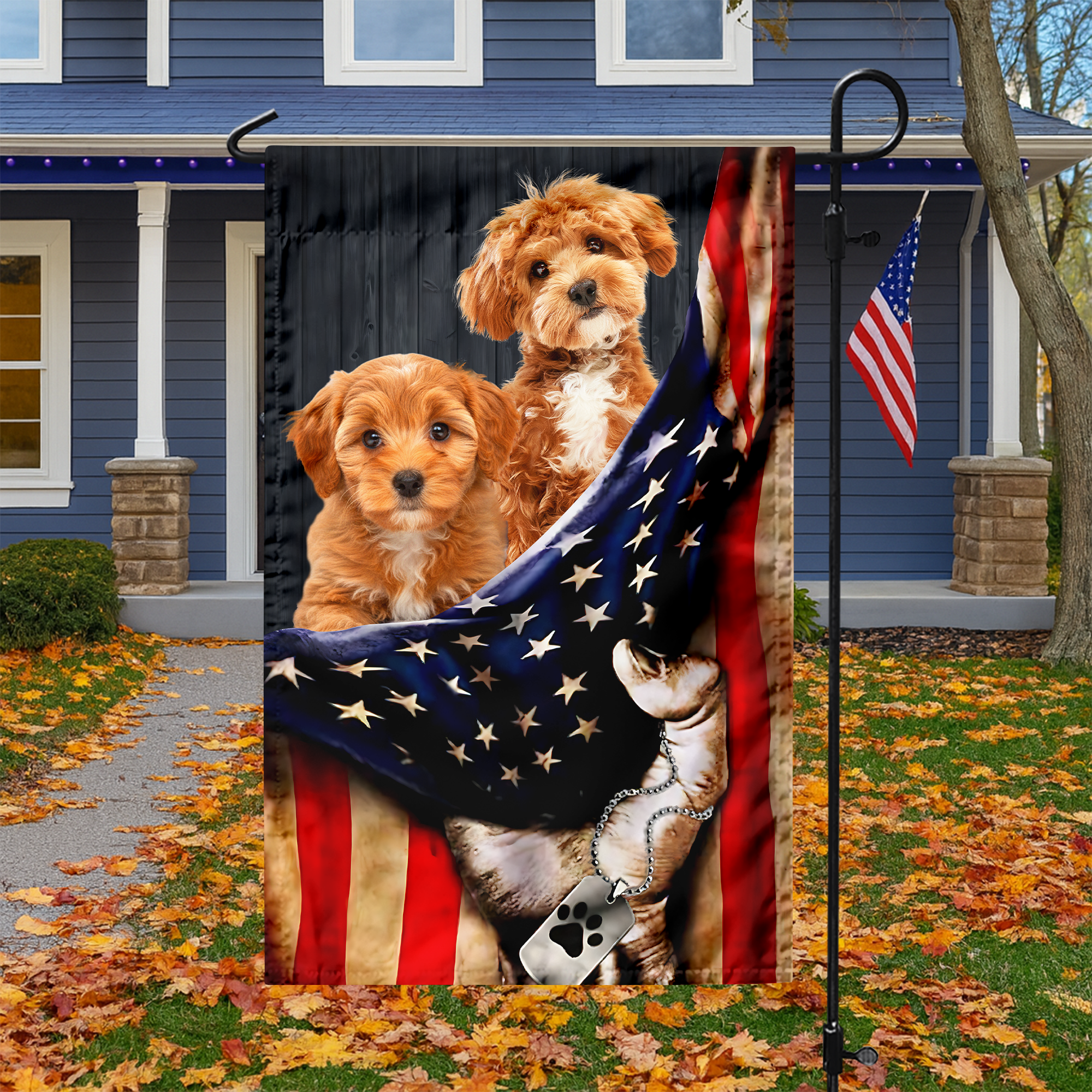 Personalized Dog Photo Garden Flag Custom Gift for Dog Lovers HN590 - Garden Flag GradoCreations