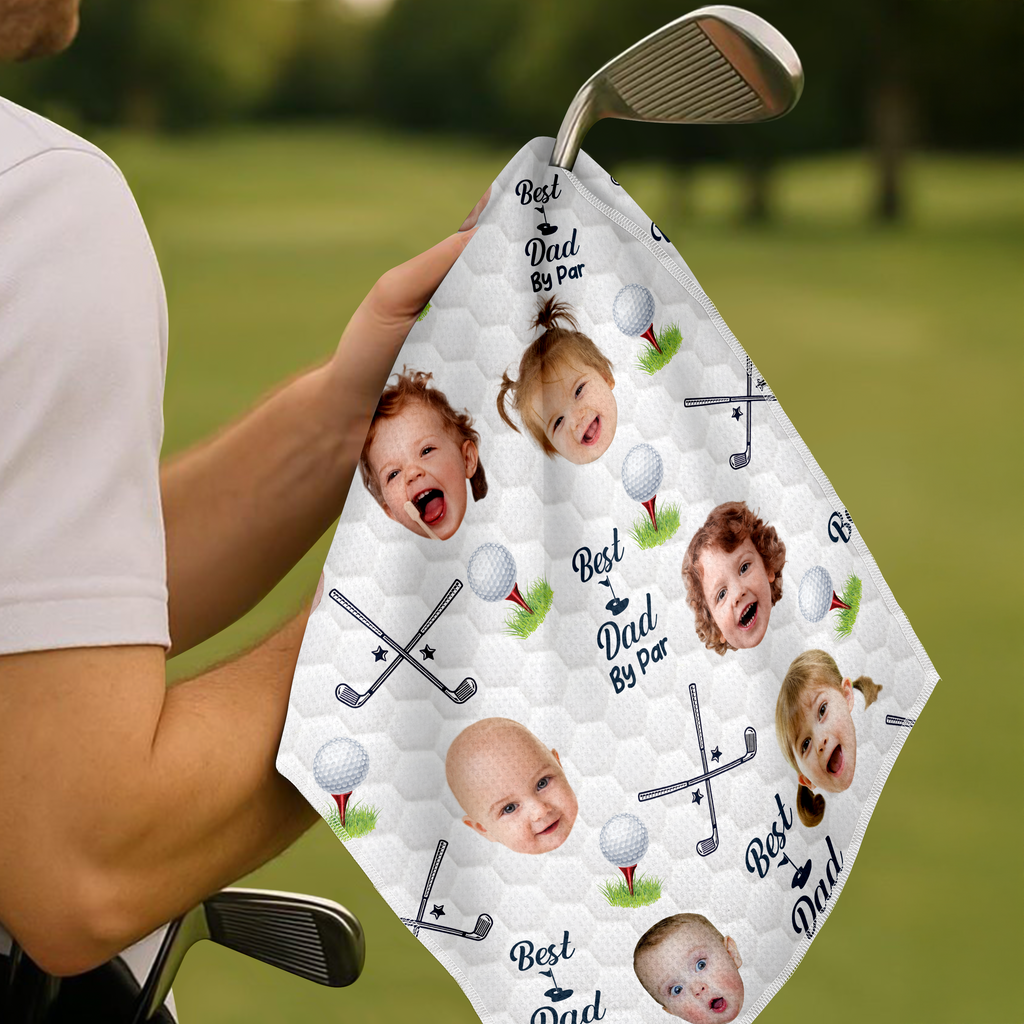 Personalized Photo Golf Towel Gift for Grandpa Golfer HN590 - Golf Towel GradoCreations