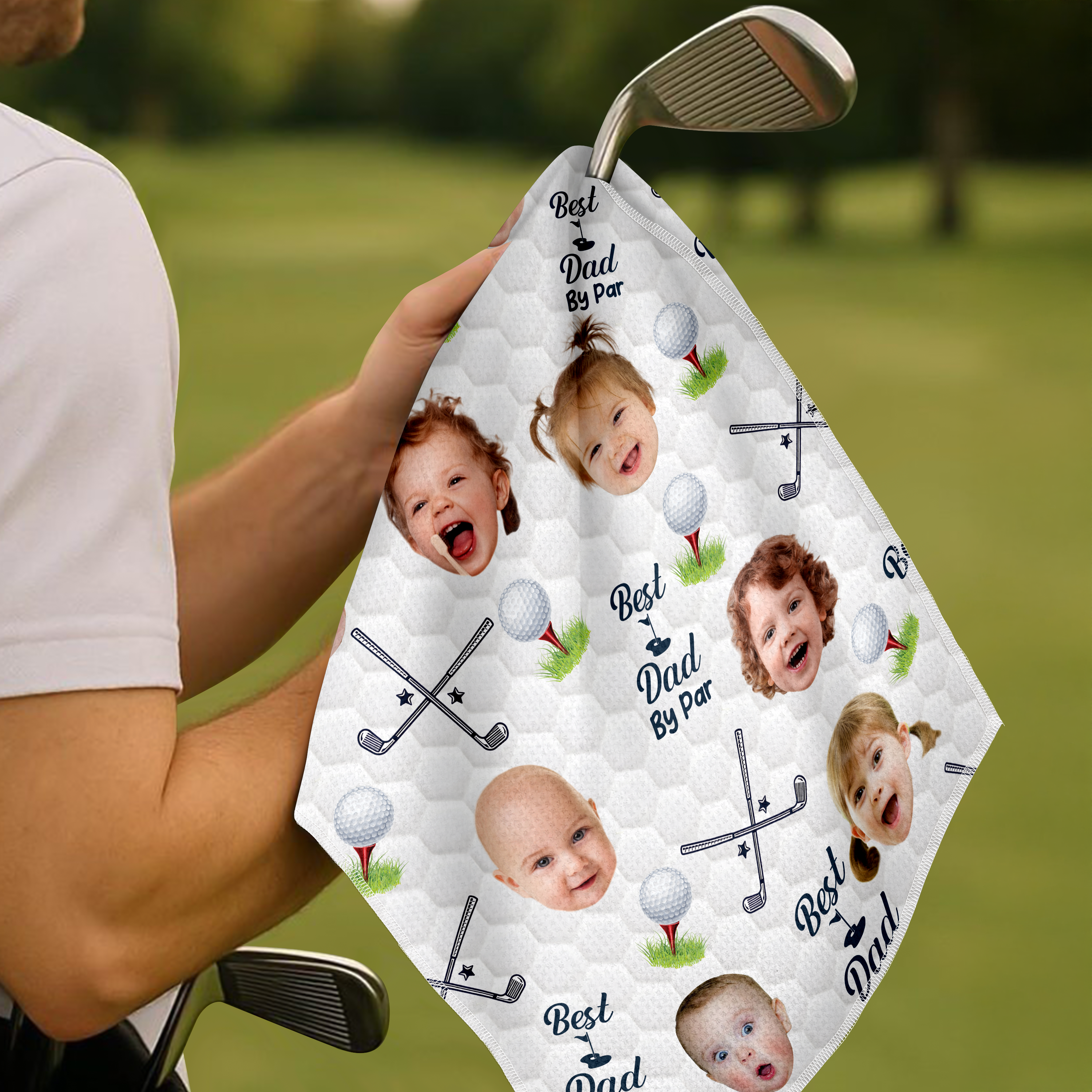 Personalized Photo Golf Towel Gift for Grandpa Golfer HN590 - Golf Towel GradoCreations