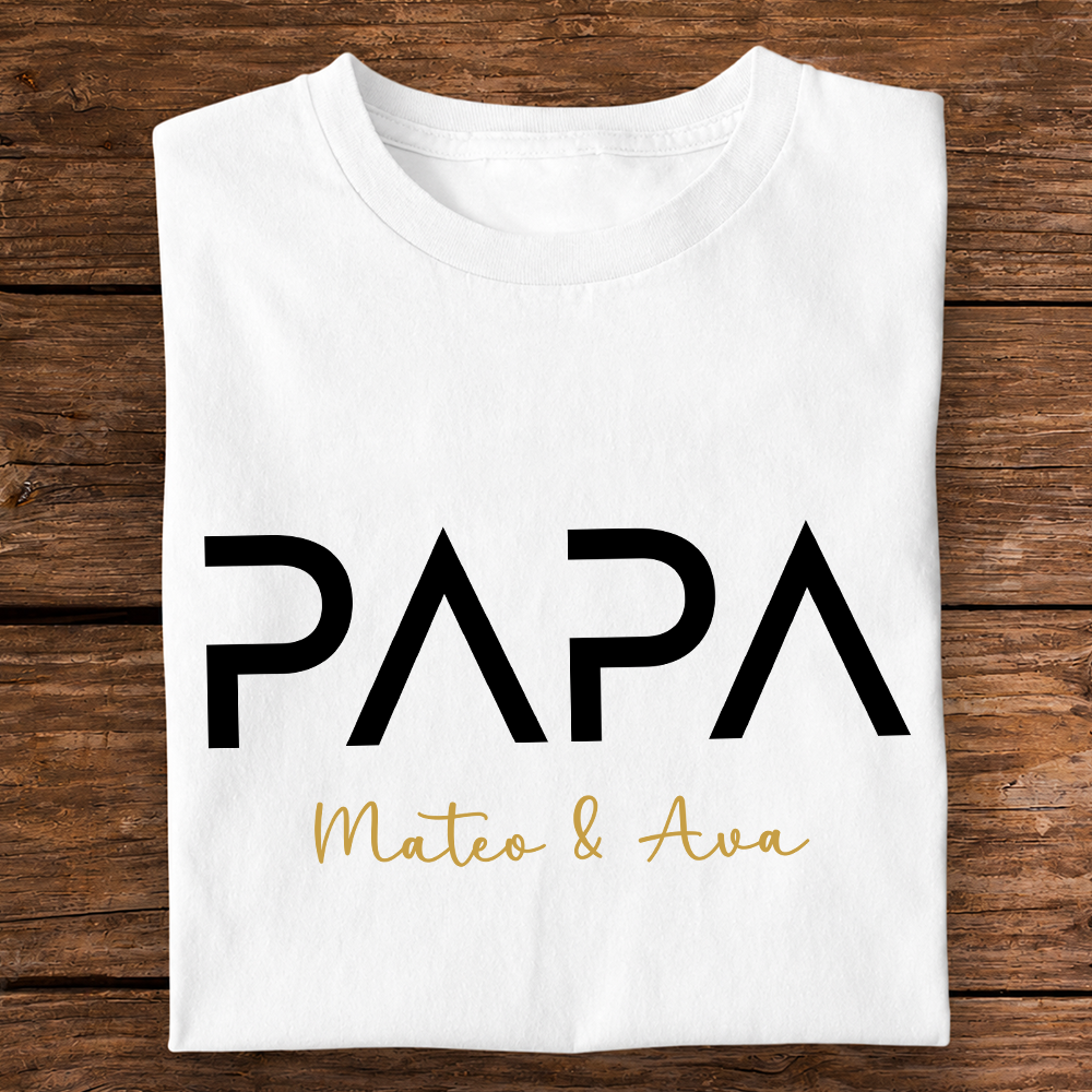 Personalized Bright Shirt Custom Name Gift for Papa Dad HN590 - Tshirt GradoCreations
