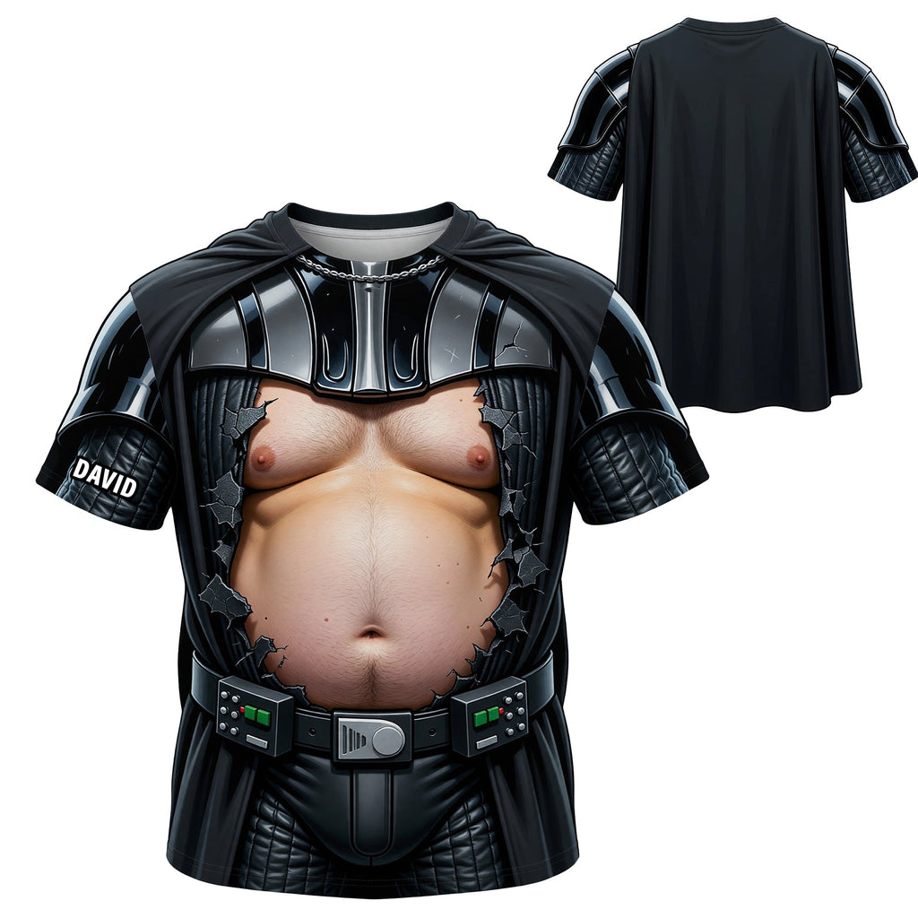 Custom Funny Muscle Costume Shirt for Men - Personalized Gift for Dad or Husband AOP Tshirt GradoCreations