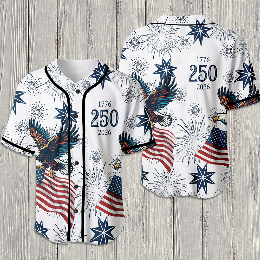 Personalized American Eagle Jersey Shirt Custom Name Gift Jersey Baseball Shirt GradoCreations