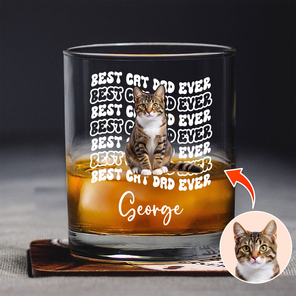 Personalized Photo Rock Glass Unique Gift for Dog Dad HN590 - Print Rock Glass Fix GradoCreations