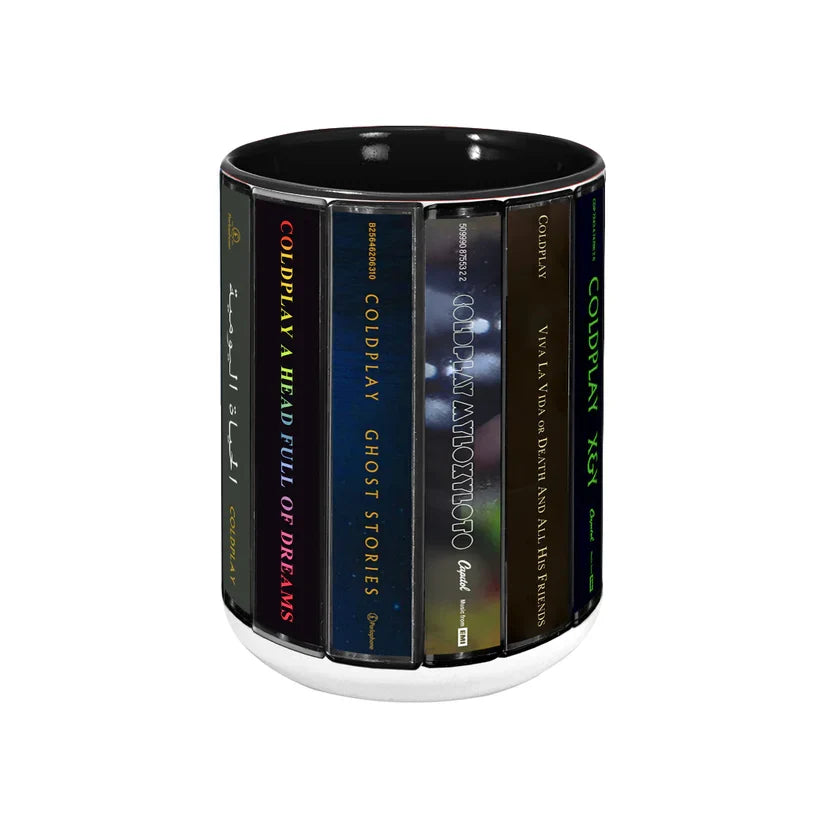 Retro Coldplay Cassette Accent Mug Ceramic Drinkware Gift GradoCreations