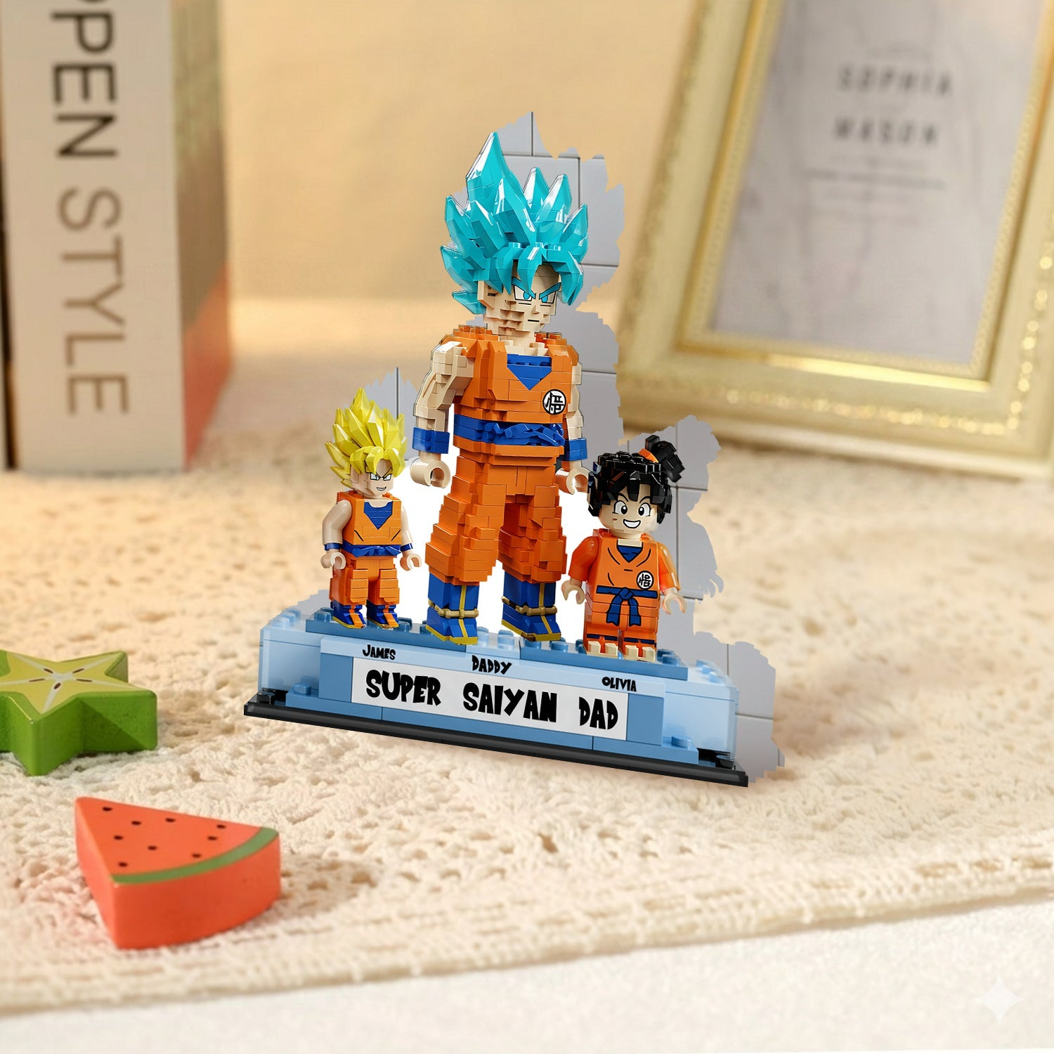 Personalized Super Saiyan Dad Acrylic Plaque Unique Gift